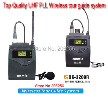 

OKMIC 3B Complexion Mic UHF PLL Wireless tour guide system voice device teaching earphones Transmitter+Receiver+MIC+earphone