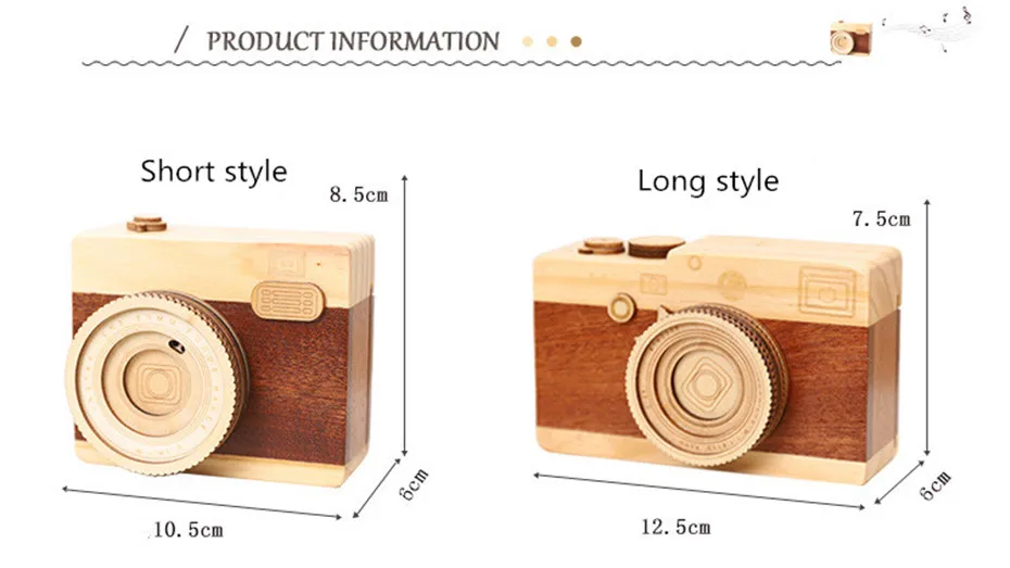 Cute Camera Music Box To Send Girls Kids Creative Wooden Mini Music Box Home Decoration Gift Birthday Daughter Christmas (14)