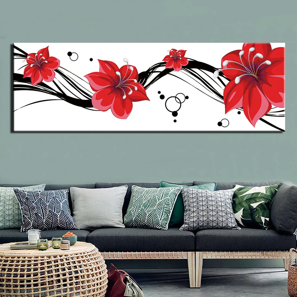 

Modular Canvas Painting HD Prints 1 Panel Canvas Art Abstract flower Poster Wall Pictures for Living Room