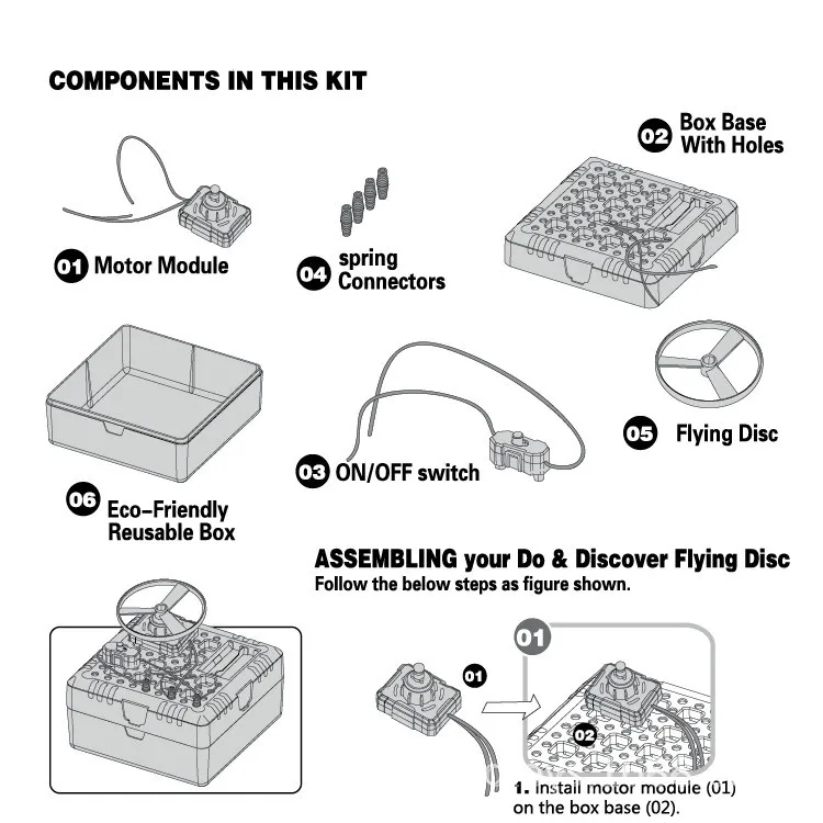 DIY Manual Flying Disc Educational Toy Equipment Student Kids Learning Experimental Prop (2)