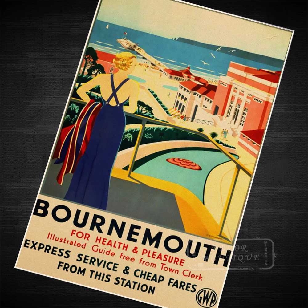 VINTAGE COASTLINE RAIL MOTOR SERVICES RAILWAY A3 POSTER PRINT