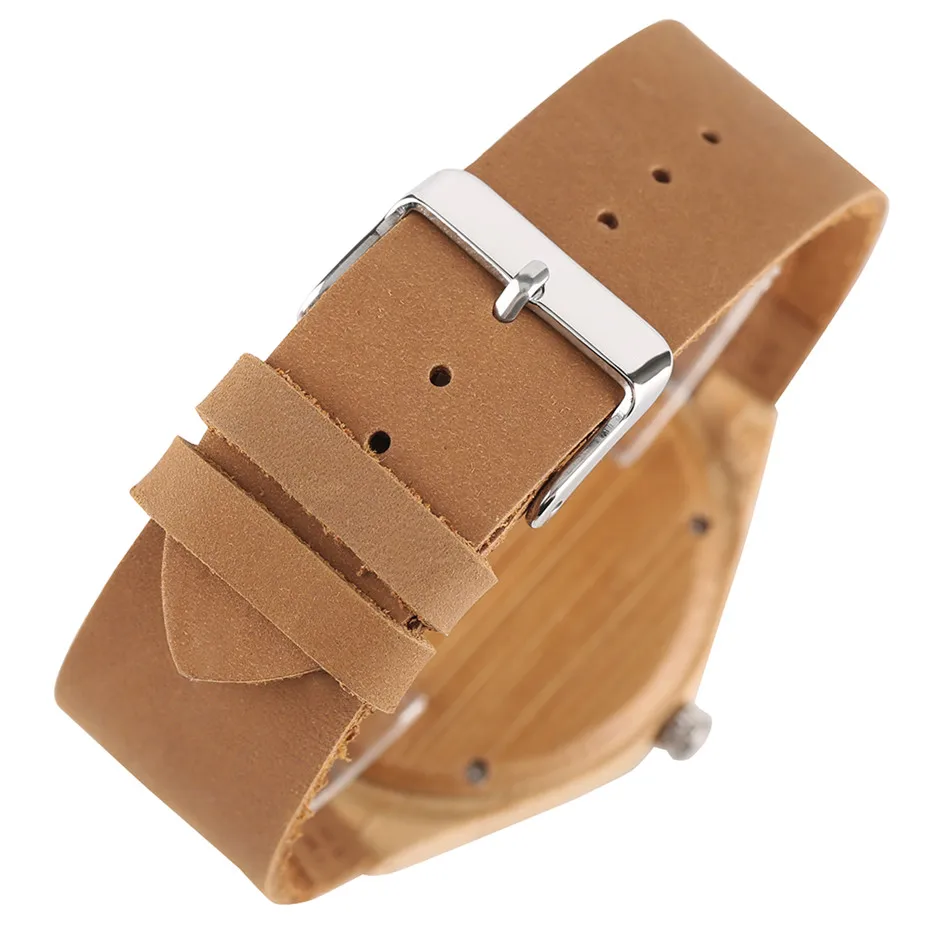 Creative Wood Watch Shark Fish Mens Womens Fashion Natural Bamboo Quartz Wrist Watch Sport Casual Wooden Leather Lucky Gifts Clock Relogio  (6)