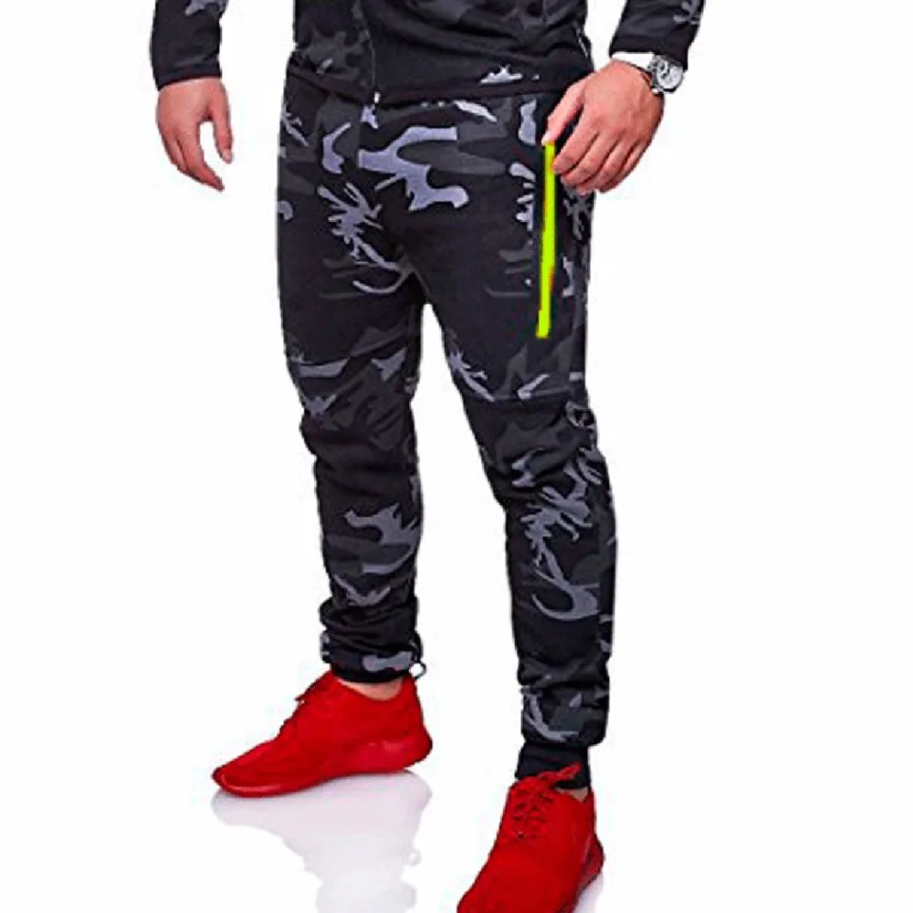 2018 High Quality Men's Pants Casual Fitness Camouflage Sweatpants