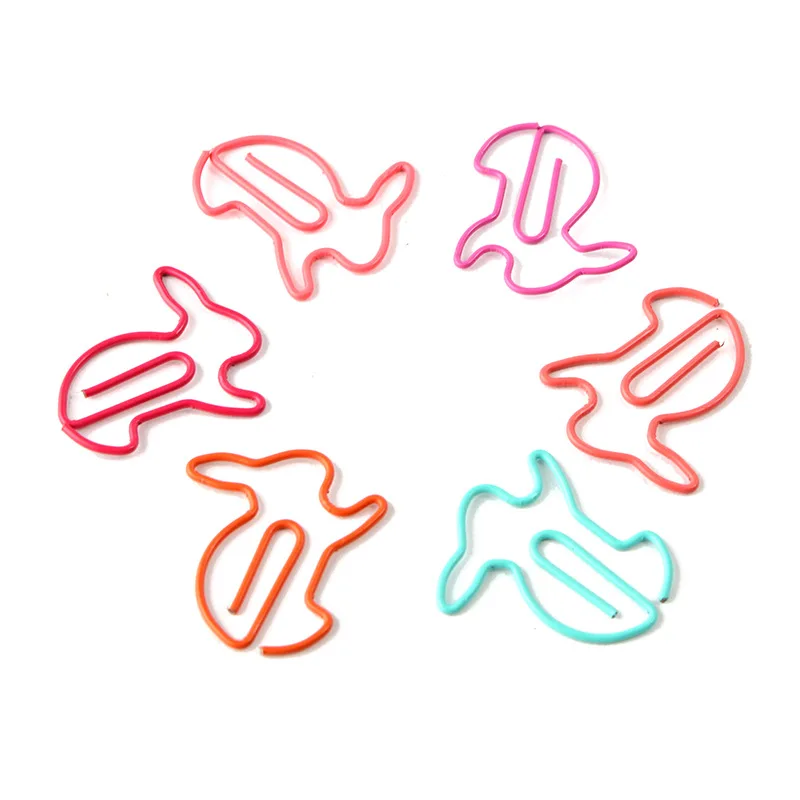 

MUGEZI 12pcs/lot Korea Creative Stationery Cute Rabbit Metal Paper Clip Office Document Notes Letter Paper Clip