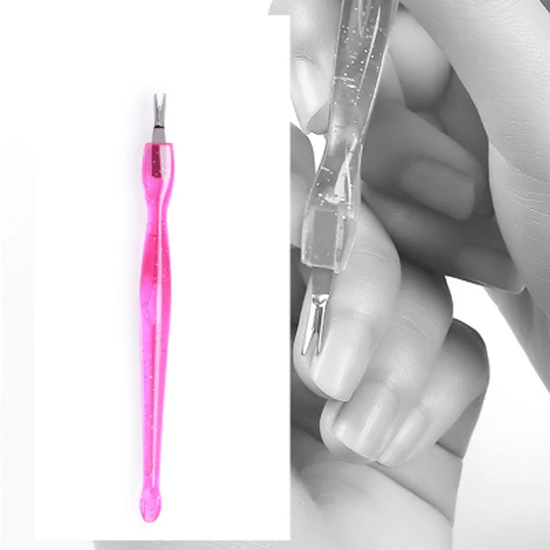 

Plastic Nail Cuticle Pushers Portable Manicure Nail Pusher Trimmer Cutter Remover Nail Art Finger Toe Practical Tools