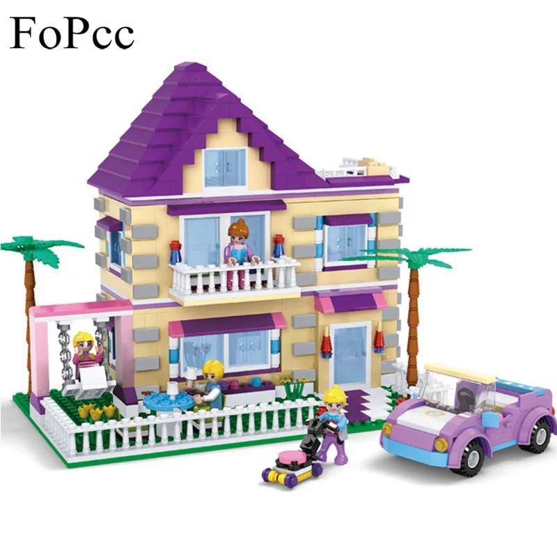 

Toys For Children Baby Girl Series Building Blocks Princess Villa Model Building Block Educational Blocks DIY Bricks Legoings