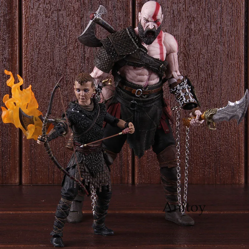 NECA God of War 4 Kratos& Atreus конечная ПВХ God of War фигурка Коллекционная модель игрушки 2-pack