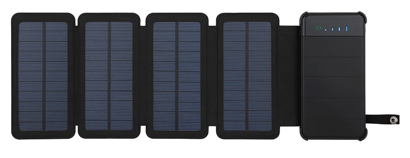 Waterproof Solar Power Bank 10000mah Portable Phone Charger Dual USB Solar Panel External Battery Powerbank LED Light SOS portable wireless charger Power Bank