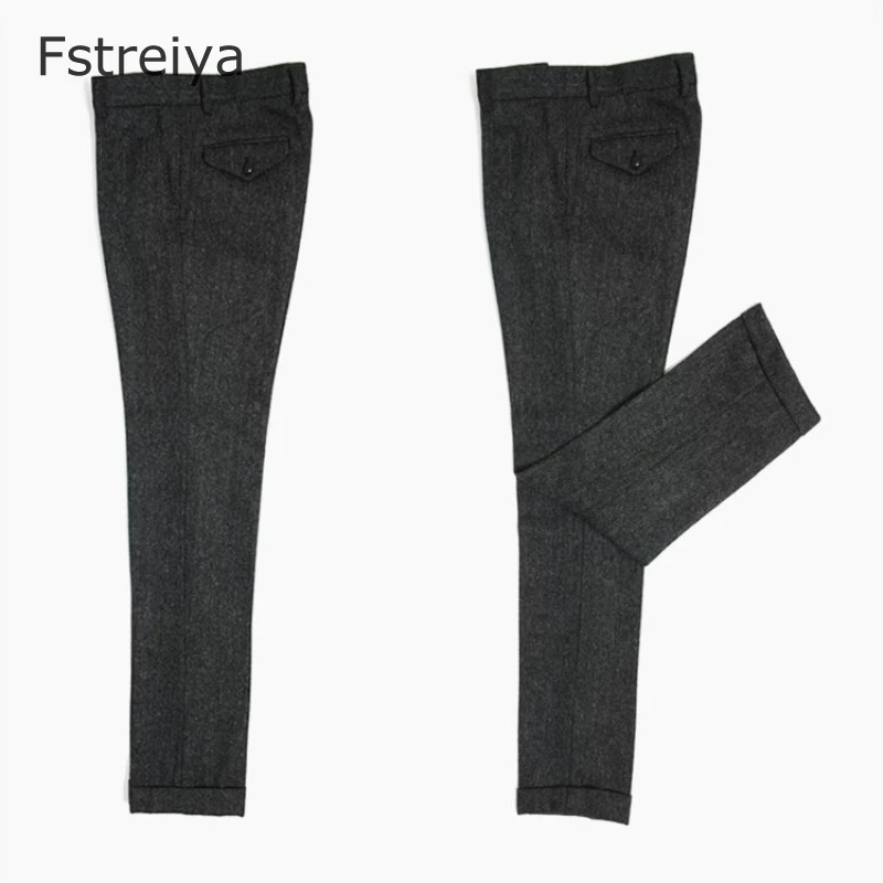 Custom made mens wool slim fit suit with pants pants costume homme 3 pieces tailored suits for wedding customized mens clothing
