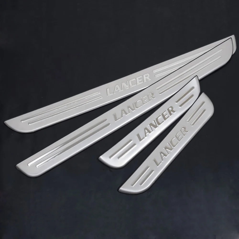 

Car Accessories Stainless Steel Scuff Plate Door Sill Interior Pedal Pad For MITSUBISHI LANCER 2004 2005 2006 2007 2008