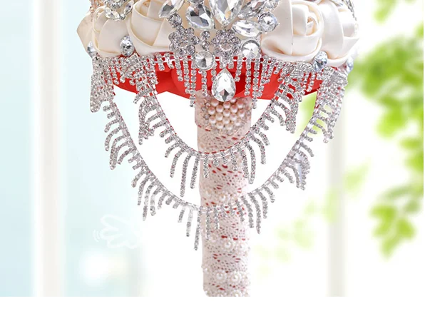 2019 Роскошная блестящая брошь с кристаллами розы свадебные букеты подружки невесты ручной работы букет ручной работы