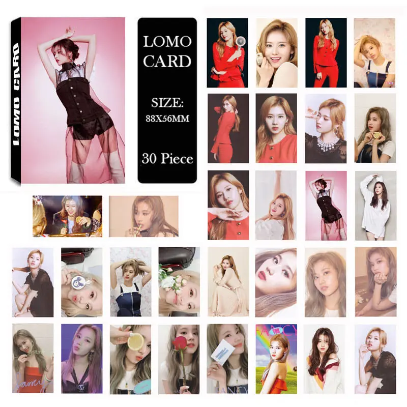 Youpop KPOP TWICE FANCY MOMO DaHyun TZUYU NAYEON альбом LOMO Cards k-pop Новая мода самодельная бумажная Фотокарта LK651 - Цвет: SANA-08