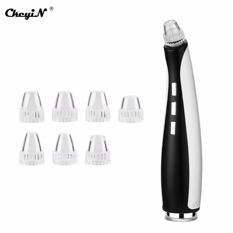 

Electric Blackhead Remover Comedo Vacuum Suction Face Pore Cleaner Black Spots Blemish Acne Removal Machine Cold & Hot Compress