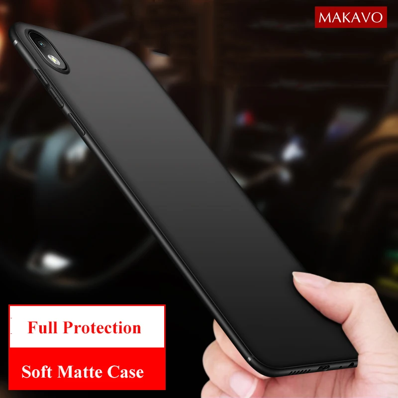 

MAKAVO For Huawei Y5 2019 Case 5.71"Inch 360 Protection Soft Silicone Slim Matte Cover For Huawei Y5 2019 Phone Cases