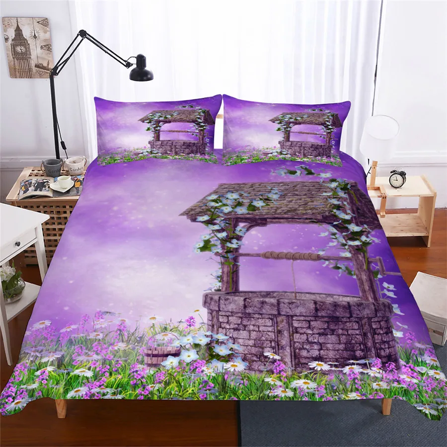 HELENGILI 3D Постельное белье Forest Dreamland принт постельное белье Bedcloth с наволочкой кровать набор домашнего текстиля # MJSL-47