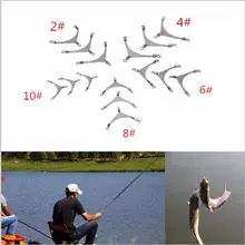 10 шт. Американский 3-х полосная Нержавеющая сталь ловля джиг-головки Вертлюги Роллинг полюс поворотные рыболовные снасти рыболовные разъем