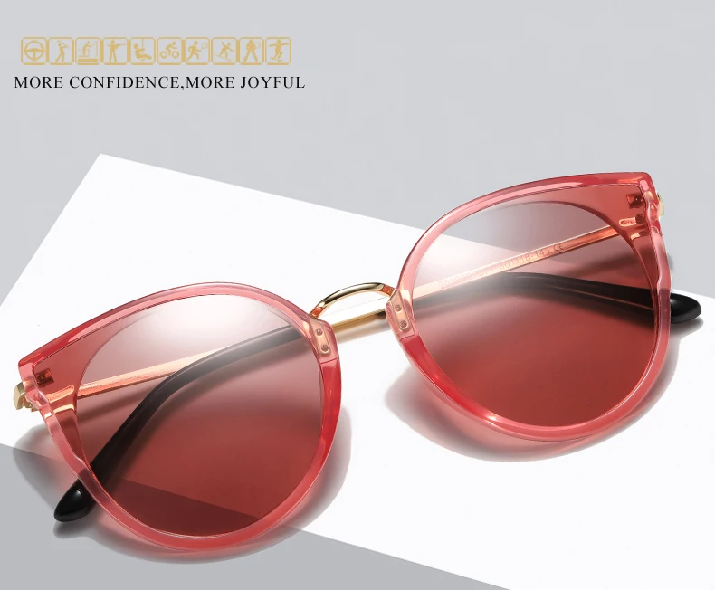 Солнцезащитные очки кошачий глаз женские розовые красные черные трендовые праздничные солнцезащитные очки Роскошные брендовые