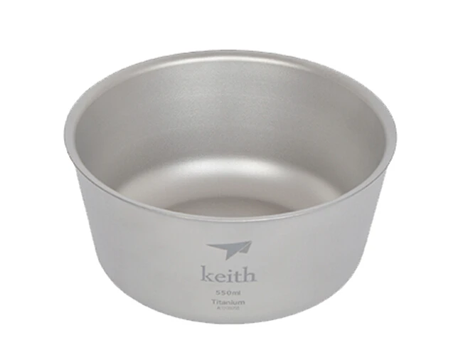 

Keith Healthy Titanium 550ml ultralight Double-wall Bowl Outdoor Tableware Camping Bowl KT322 Free Shipping