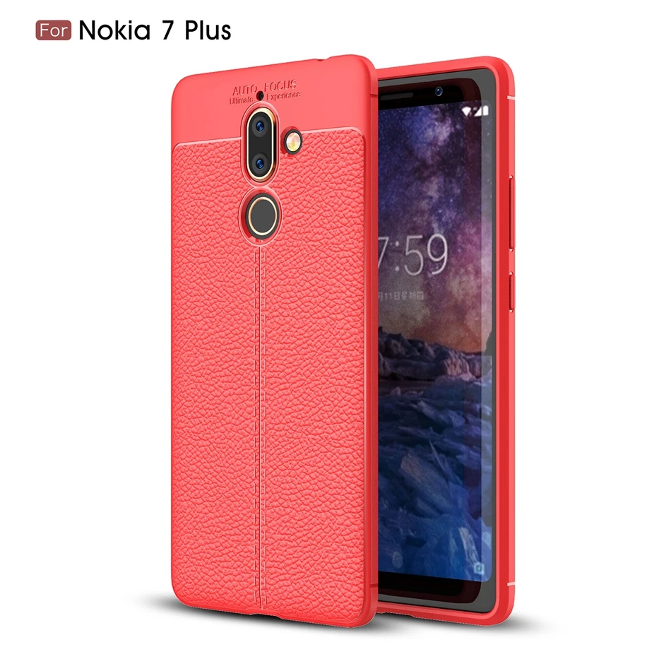 REAOOM Litchi Pattern PU Leathe Case for Nokia 7 Plus Phone Cover for Nokia 5 6 7 8 X6 Business Fitted Case for Nokia Case Coque (15)