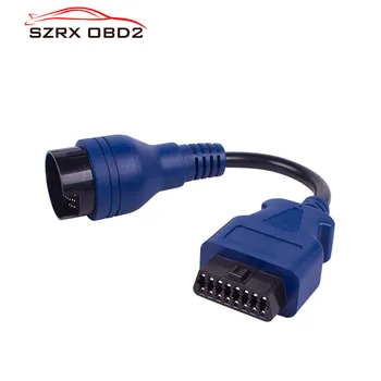 

Blue PS2 38pin truck cable OBD1 to obd2 16pin lead diagnostic interface 38 pin OBDII extension cord lead Free Shipping