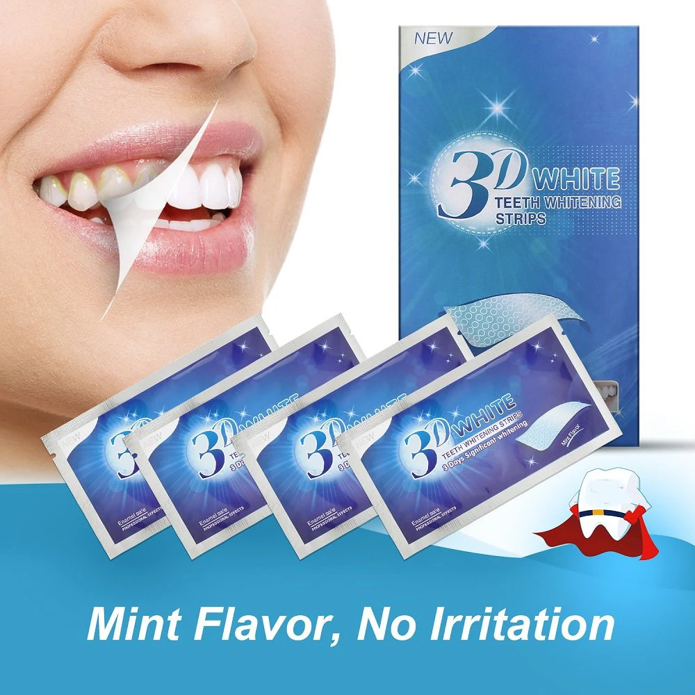 Luckiests 14 Pares/Set Dientes Tiras de blanqueamiento de Dientes 3D Ultra Gel blanqueador blanquear los Dientes Oral Care Dental Higiene del Producto 
