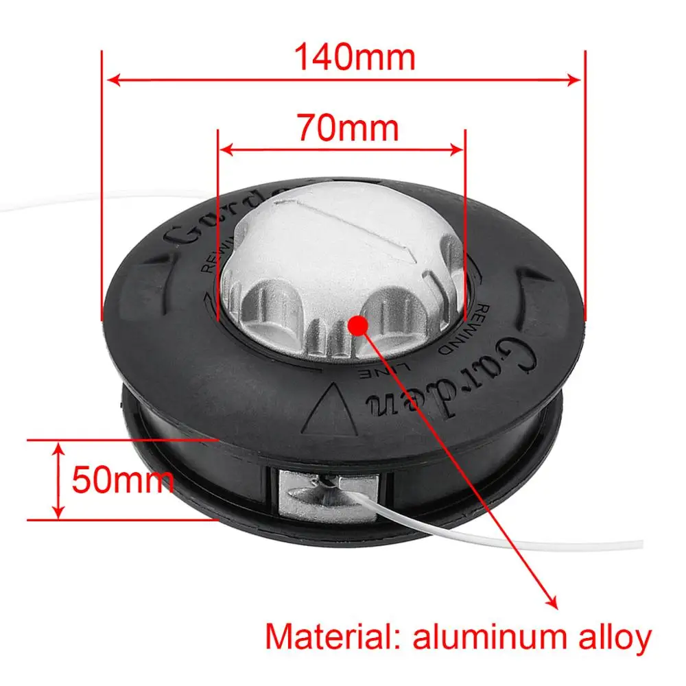 Универсальная M10 алюминиевая нейлоновая щетка, косилка, катушка для отбойника, триммер для травы, 2 резчик по линии, головка, нить, линия, пила, щетка для травы, косилка