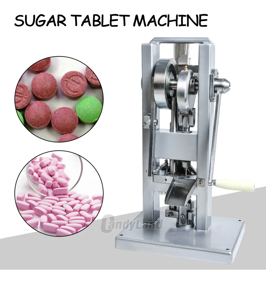 CandyLand TDP0 Manual Single Punch Sugar Tablet Press Machine Pill Slice Making Hand-Operated Mini Type Calcium Tablet Maker