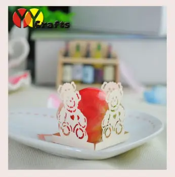 

laser cut baby bear design birthday party favor small candy wrapper