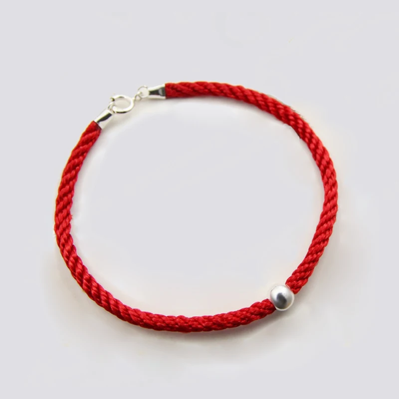 La MaxZa браслеты из чистого серебра 990 пробы, пара браслетов, красная линия, веревочная нить, ювелирные изделия, браслеты для женщин, мужчин, регулируемые