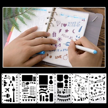 

DIY Craft Drawing Template Rulers Stencil Drawing Board Measuring Tool Creative Template Photo Album Pochoir Cards Crafts Decor