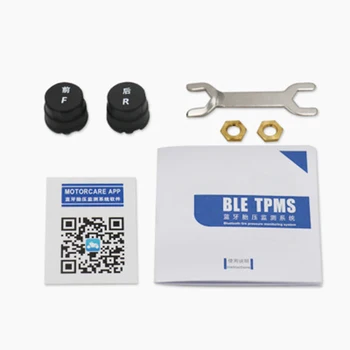 

TPMS Motorcycle Bluetooth Tire Pressure Monitoring Bluetooth 4.0 With Alarm System 2 External Sensors For IOS / Android