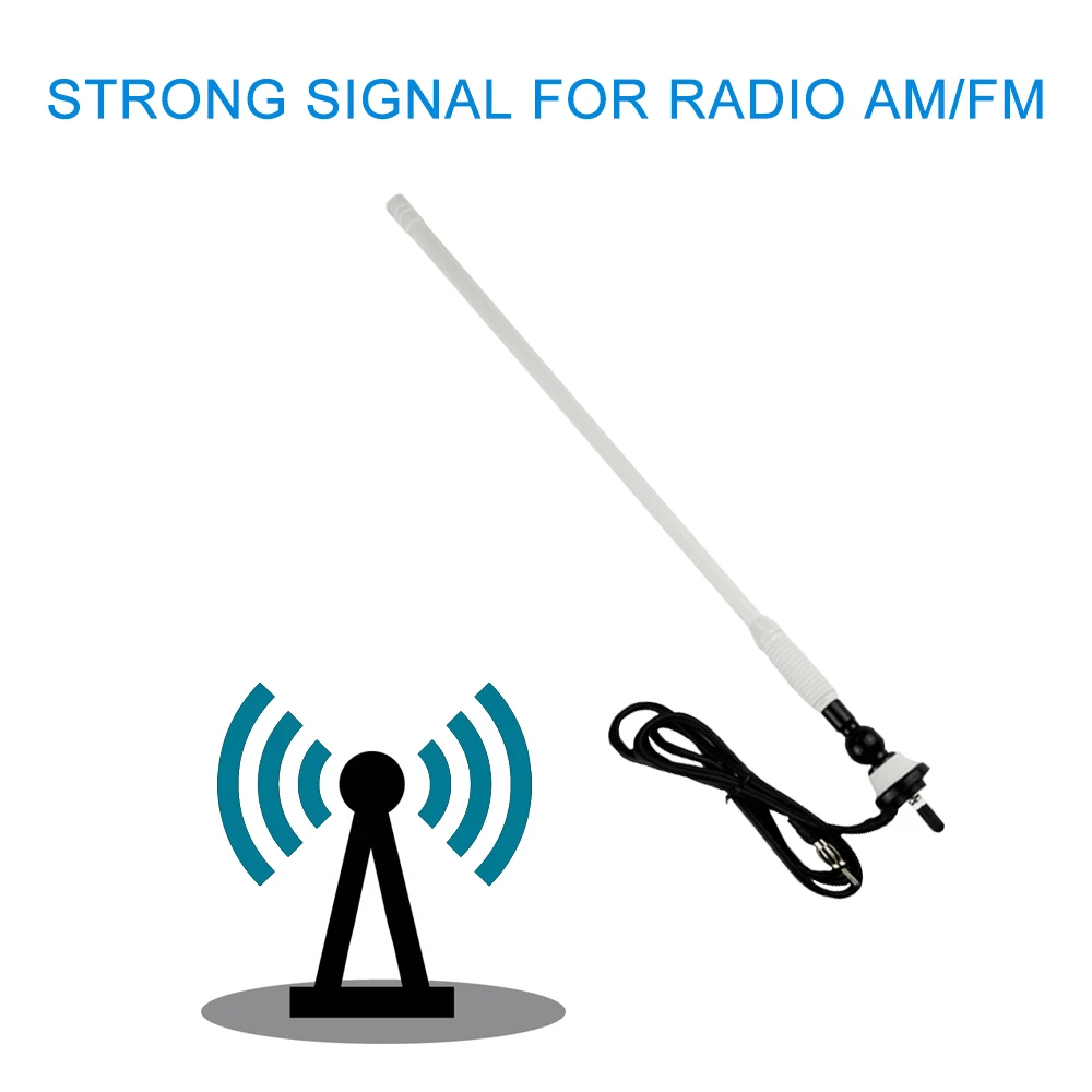 Radio Antenna Marine Boat FM AM Aerial Car Waterproof Rubber Duck Dipole  Flexible FM Modulators For Motorcycle ATV UTV Tractor