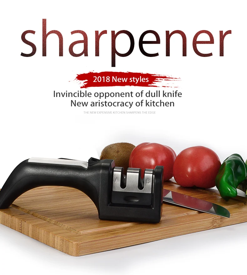 

Deng's Knife Sharpener Quick Sharpener Professional 3 Stages Sharpener Knife Grinder Non-Slip Silicone Rubber