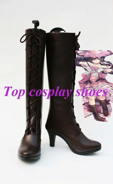 Black Butler Kuroshitsuji Ciel Cosplay Shoes Boots Custom Made Black Butler Kuroshitsuji Ciel Cosplay Shoes Boots Custom Made
