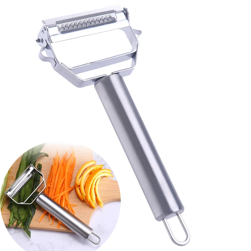 

Dual Stainless Steel Fruit Vegetable Peeler Julienne Peeler Planing Grater Slicers Kitchen Accessories Gadgets Cooking Tools K.