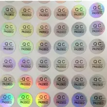 10000 шт./лот Круглый 10 мм наклейка «контроль качества» ярлык индивидуальная маркировочная наклейка клей QC прошел наклейки с лазерной голограммой 10/10