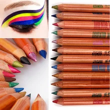 12 цветов, шелковистая деревянная подводка для глаз, стойкая Водостойкая Подводка для глаз, профессиональный косметический набор для макияжа