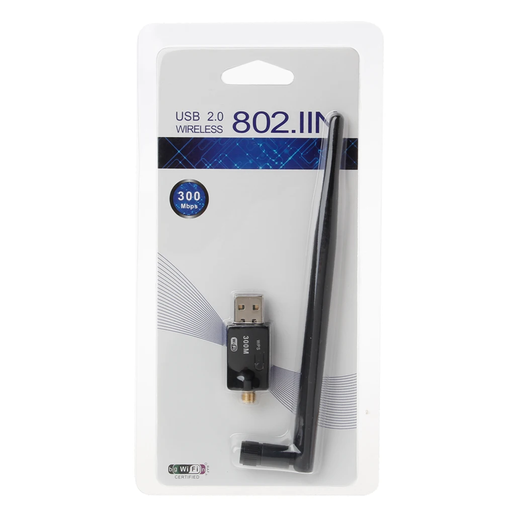 Мини USB Wifi адаптер 300 Мбит/с 2 дБ 5 дБ антенна сетевая Lan Карта ПК Wi-Fi приемник беспроводной 802.11b/n/g высокоскоростной Wifi адаптер