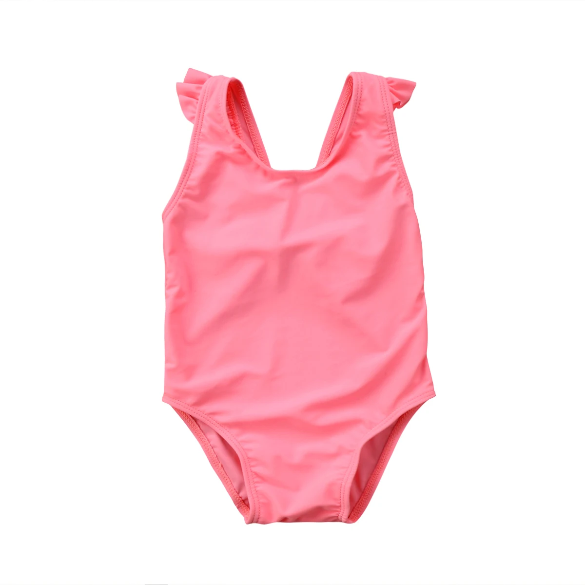Newborn Infant Kids Baby Girls Bodysuits Solid Sleeveless Summer