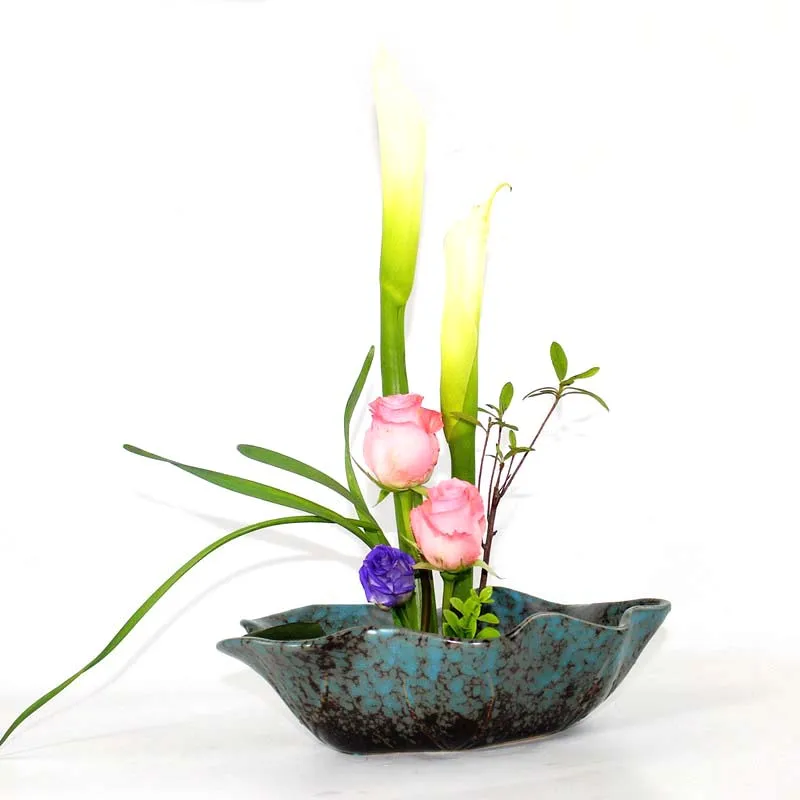 Ikebana цветочный горшок в виде листьев лотоса для бассейна Гидропонные плантаторы
