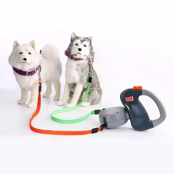 

Automatic Retractable Puppy Dog Double Leash Personalized Pet Traction Rope Lead for Small Dogs Yorkie Walking Dog Leashes Chain