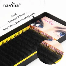 NAVINA False Eyelash Extensions Soft Long Eyelashes Extension Mink Lashes Natural Fake Eye Lash maquiagem Korean Imported