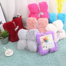 Peluche fausse fourrure jeter couverture pour canapé câlin lit peluche couverture pour enfants enfants chambre décoration 130x160 cm, 150x200 cm(China)
