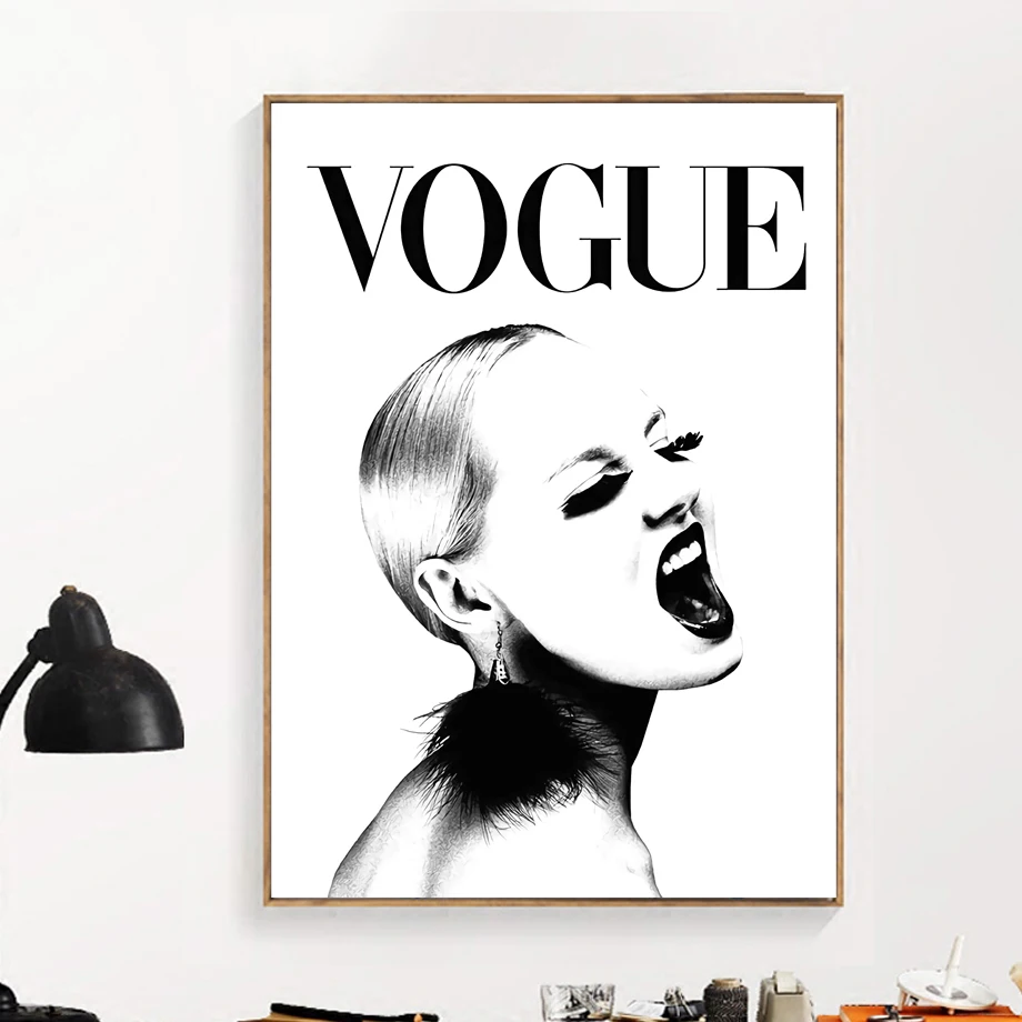 

Fashion Women Wall Art Canvas Painting Watercolor Nordic Posters And Prints Black White Wall Pictures For Living Girl Room Decor