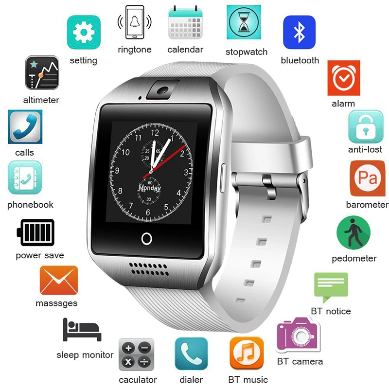 

BANGWEI Smartwatch Bluetooth Smart Watch Reloj Relogio 2G GSM SIM App Sync Mp3 for Xiaomi Android Phones Men Sports Smart Watch