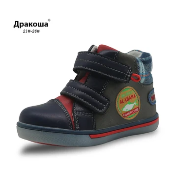

Apakowa Boys Spring Autumn Ankle Boots Toddler Kids Martin Boots for Children Fashion Hook and Loop Boot with Arch Support