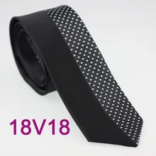 YIBEI coahella Галстуки мужской черный узкий галстук с половинными серебряными галстуки в клетку Повседневное платье 6 см Узкие галстуки джентльмен Gravatas