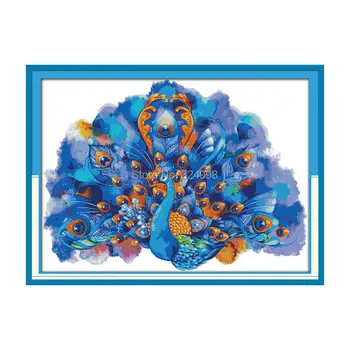 

Wholesale Needlework,Stitch,11CT 14CT Cross Stitch,Sets For Embroidery Kits,Blue peafowl (2) Counted Cross-Stitching