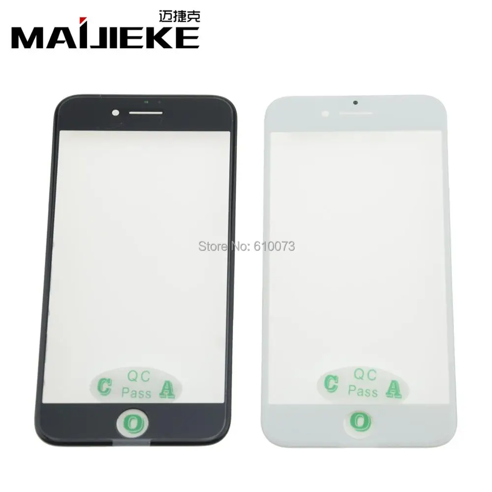 MAIJIEKE AAA+ 3 в 1 переднее внешнее стекло со средней рамкой ободок+ OCA пленка для iPhone 7 и 7 plus замена экрана Запасные части