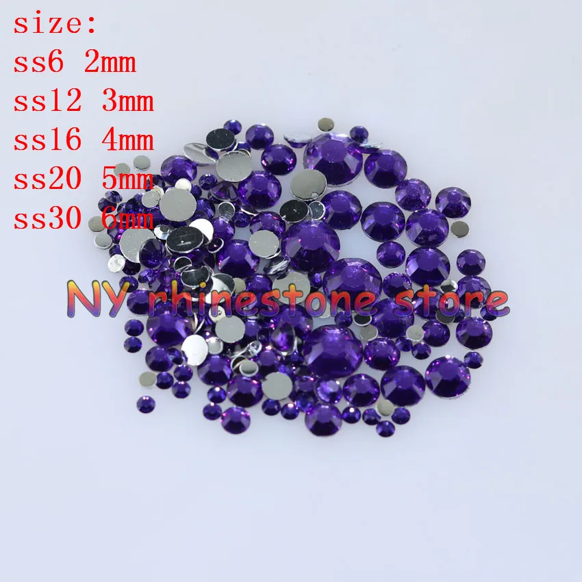 DIY 100 1000 Φ SS6/12/16/20/30 3D советы по дизайну ногтей Vilot смола стразы с плоским задним
